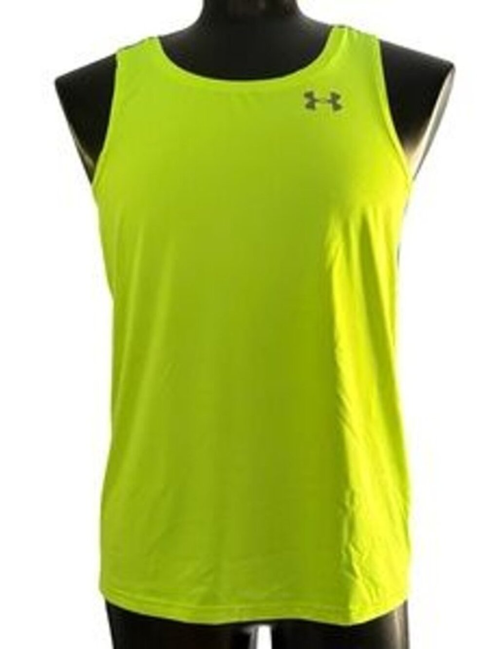 Under Armour CoolSwitch Running Tank Top Neon Green Mens Medium
